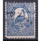58.Aust. Великобритания. Австралийские штаты. Новый Южный Уэльс. Эму. Стандарт. 1888 г. 2p. Mi.#64.