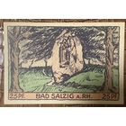Нотгельд 25 пфеннигов 1921 год. Бад-Зальциг. Веймарская республика