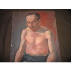 Картина Портрет маслом на картоне,двухсторонняя Н/Х.70-е г.С рубля.