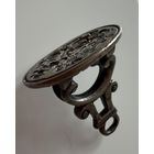 Печать Шляхетская 17-18 век. Герб именной с птицей. СЕРЕБРО. РЕДКОСТЬ.