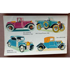 Переводные картинки ГДР (переводки, переснимки, наклейки карточки) ретро-автомобили. Made in DDR. (Dixi 3/15 PS 1928, NSU Doppel-Phaeton 1920, DKW F2 1931, Baer 4/18 PS 1923). #2.