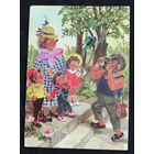 Ежи. Ёжики. Ёж. Еж. Ежиха ГДР. Германия. Детская открытка. Мультфильм. Чистая #0021-U1P11