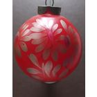 Ёлочная игрушка "ШАР" (СССР), стекло, подвес, ручная роспись.