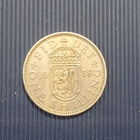 Великобритания 1 шиллинг 1958 год шотландский лев на щите королева Елизавета