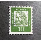 Марка Германия 1961 год Стандартный выпуск