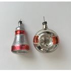 Ёлочные игрушки шар прожектор колокольчик СССР цена за всё К.12