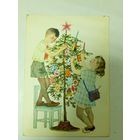 Открытка С новым годом Лебедев 1966