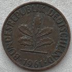 Германия 2 пфеннига 1961 г. J