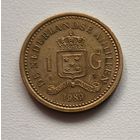 Нидерландские Антильские острова 1 гульден, 1989 4-6-1