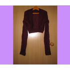 Болеро бордовое Sisley вязаное, р.S