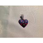 Кулон Сердце эмали Германия 50-60-е года