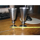 Рюмка СССР 2 шт. металл 50 и 75 мл.