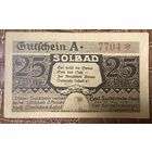 Нотгельд 25 пфеннигов 1921 год. Бад-Зюдерод. Веймарская республика