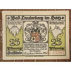 Нотгельд 25 пфеннигов 1921 год. Бад-Лаутерберг,. Веймарская республика