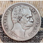 Италия 5 лир 1879 года. Серебро! Сторгуй за свою цену, предложи обмен! Y130