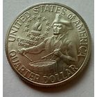 25 центов 1976 г.  200 лет Независимости  США.  СЕРЕБРО.