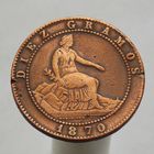 ИСПАНИЯ 10 сентимо 1870