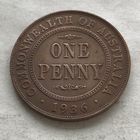 Австралия 1 пенни 1936 Георг V - последний год чекана!