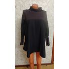 Стильный джемпер на 66-70 размер, шикарно сидит на фигуре, очень необычное. Яркая, скрывающая все "ненужные" детали. Замеры делать бесполезно, та как они будут неинформативны. Подойдет на 66-70 размер