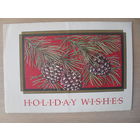 ПОДПИСАННАЯ ОТКРЫТКА . США. HOLIDAY WISHES