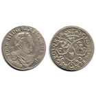 6 грошей (шостак) 1682 TLB, Ян III Собесский, Быдгощ. Ав: бюст в лавровом венке и античной тоге, Рв - герб Лелива, фигурные щиты. Коллекционное состояние