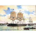 Почтовая карточка "Броненосный фрегат "Севастополь" на рейде Карлскроны. 1865 год"