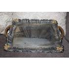 Большой, металлический поднос с декоративными элементами, размер 43.5*37 см.