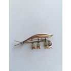 Брошь - ландыш, серебро 875 пробы СССР, редкая