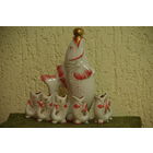 Статуэтка - штоф  Рыба + 6 рыбок    ЗХК  Полонне