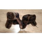 Шапка ушанка ссср, из норки.