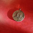 Редкая медаль царизм велосипедный спорт без чистки медь