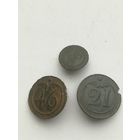 Три пуговицы армии Франции. С рубля.