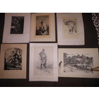 Гравюры 6 шт.кон.19 века.С рубля