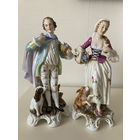 Фарфоровая статуэтка "Пара с собаками" Sandizell