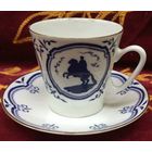Чашка с блюдцем (кофейная пара) На берегах Невы. ЛФЗ, СССР