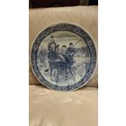 Настенная тарелка Делф, Delfts Royal Sphinx, огромная.