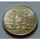 25 центов, квотер США,  штат Вермонт,  P D