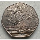 Великобритания 50 пенсов, 1994 50 лет высадки союзников в Нормандии  3-6-17