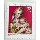 США 1998 год. Рождество. Мадонна. Негашёная Самоклеящаяся марка. MNH живопись **