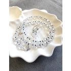 Бусы и серьги Аврора Бореалис Aurora Borealis в серебре с темными бусинами Чехословакия