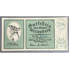 Нотгельд 2 марки 1922 год. Виттенберг. Веймарская республика