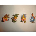 Киндер Звери футболисты 4шт Ферреро 1990г СТАРЫЕ ФИГУРЫ