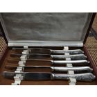 Серебряные столовые ножи, интересного дизайна. Цена за единицу. Серебро. СССР.