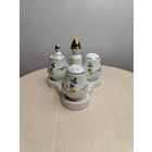 Все лоты с 1 Рубля. Форфоровый набор, соль-горьчица-перец. Сольничка. Добрушский форфоровый завод.