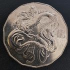 Австралия 50 центов 2012 г. Год Дракона. Редкость