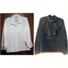 Блузки белая с вышивкой и черная, р.46-48