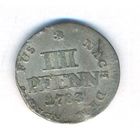 Германия 4 пфеннига 1783 год Ag _состояние F+