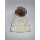 Шапочка зимняя с натуральным помпоном. Новая, с нюансом