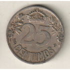 Испания 25 сентимо 1925