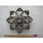 Брошь винтажная советская посеребрённая